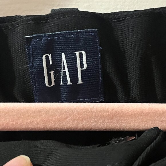 GAP Pleated Wide Leg Trouser Black Women's Size 12 Petite Dress Pant Office Work - Picture 5 of 10